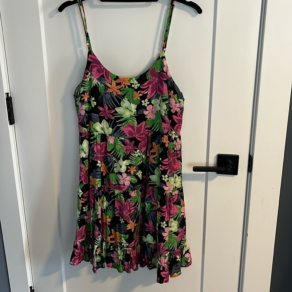 Lulus Tropical Tiered Ruffle Babydoll Mini